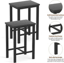 5 Pieces Dining Table Set for 4,Black Bar Table Set with 4 Bar Stools Counter Height Bar Table and Chairs Set. Pub Table Set Breakfast Table for Kitchen, Small Space