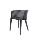 Milan Outdoor Dining Chair Set of 2 Black Iron Elegant Design 22.25' x 21.50' x 28.25'