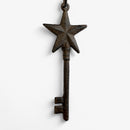 Antique Key Set with Ring, Cast Iron Set of 3 Shelf Display