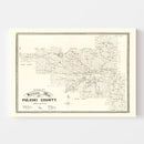 Vintage Map of Pulaski County, Arkansas 1898