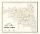Vintage Map of Pulaski County, Arkansas 1898