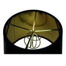 8"W x 7"H Black CLIP ON Empire Hard Back Lampshade with Gold Lining
