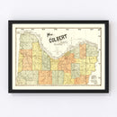 Vintage Map of Colbert County, Alabama 1896