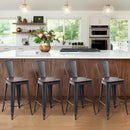 Counter Height Swivel Bar Chairs With Back Set Of 4