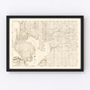 Vintage Map of Hillsborough County, Florida 1882