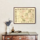 Vintage Map of McHenry County, Illinois 1862