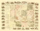 Vintage Map of McHenry County, Illinois 1862