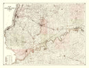 Vintage Map of Whiteside County, Illinois 1896