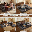 Grey Corduroy 81 Inch Ultracomfort Foldable SofaBed