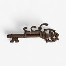 Skeleton Key Hook Rack, Cast Iron, 3 Hooks for Coats, Keys or Jewelry