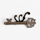 Skeleton Key Hook Rack, Cast Iron, 3 Hooks for Coats, Keys or Jewelry