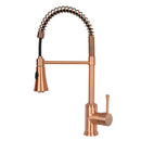 One-Handle Pre-Rinse Spring Matte Black Kitchen Faucet - AK96566-MB