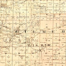 Vintage Map of Adams County, Illinois 1889