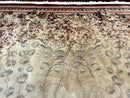 Aubusson Wool Rug 9x11, Wool with Silk Highlights, European Design, Vintage, Handmade, Floral, Fine 210 KPSI