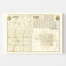 Vintage Map of Marion County, Indiana 1866