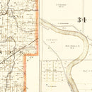 Vintage Map of Marion County, Indiana 1866