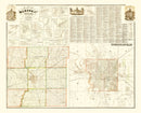 Vintage Map of Marion County, Indiana 1866