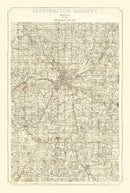 Vintage Map of Huntington County, Indiana 1903