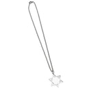 Stainless Steel 1.375" Star Of David Necklace With 18" Stainless Steel Chain