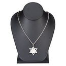 Stainless Steel 1.375" Star Of David Necklace With 18" Stainless Steel Chain