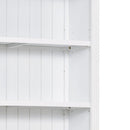83.4' Tall Wood Bookcase with light strip,5-Tier Decor Bookshelves with Adjustable Shelves,Storage Organizer for CDs/Books,Free Standing Storage Shelves for Living Room,Home Office,White