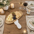 Marble and Wood Mushroom Cutting Board