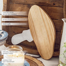 Marble and Wood Mushroom Cutting Board