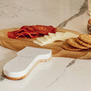 Marble and Wood Mushroom Cutting Board