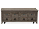 Paxton Place - Lift Top Storage Cocktail Table With Casters - Dovetail Gray