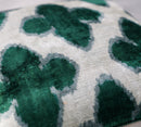 Canvello Luxury Leaf Green Carbon Grey Pillow for Couch | 16x16