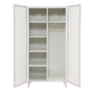 Priya II - Wardrobe - White & Light Synthetic Leather Rple