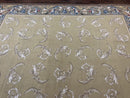 Vintage Aubusson Flatweave Area Rug 9x12, Aubusson Weave, Wool, Beige, Handmade, French European Design, 8'9" x 11'9"
