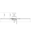 52" Aldea IV 4-Blade Ceiling Fan Oil Rubbed Bronze Motor Finish and Walnut Blade Finish