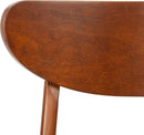 Walnut Finish Dining Chairs With Black Cushions Set Of 2