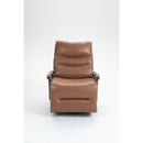 Swivel Rocker Recliner Power Glider Chair with Solid Wood Armrests - Extra Wide Reclining Sofa Chair Upholstered Faux Leather Living Room Single Sofa 350 lbs
