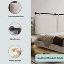 Linen Upholstered King Headboard Wall Mounted Bedroom Decor