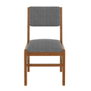 5PCs Rectangle Wooden Dining Table Set, Mid-Century Modern Kitchen Table and 4 Upholstered Chairs for Home, Saving Space
