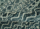 5.6x8.6 Teal Green and Beige Hand Knotted Southwestern Tribal Trellis wool Area Rug