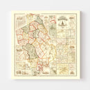 Vintage Map of Plymouth County, Massachusetts 1857