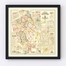 Vintage Map of Plymouth County, Massachusetts 1857