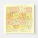 Vintage Map of Cass County, Michigan 1897