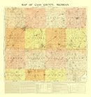 Vintage Map of Cass County, Michigan 1897