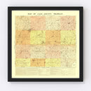 Vintage Map of Cass County, Michigan 1897