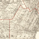 Vintage Map of Wayne County, Michigan 1915
