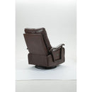 Swivel Rocker Recliner Power Glider Chair with Solid Wood Armrests - Extra Wide Reclining Sofa Chair Upholstered Faux Leather Living Room Single Sofa 350 lbs