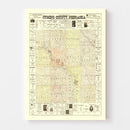 Vintage Map of Cuming County, Nebraska 1900