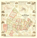 Vintage Map of Rockingham County, New Hampshire 1857