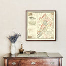 Vintage Map of Warren County, New Jersey 1860