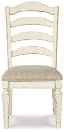 Realyn - Dining UPH Side Chair (Set of 2) - Ladderback - Chipped White