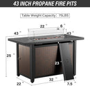 8 Piece Patio Furniture Set With 50000 BTU Fire Pit